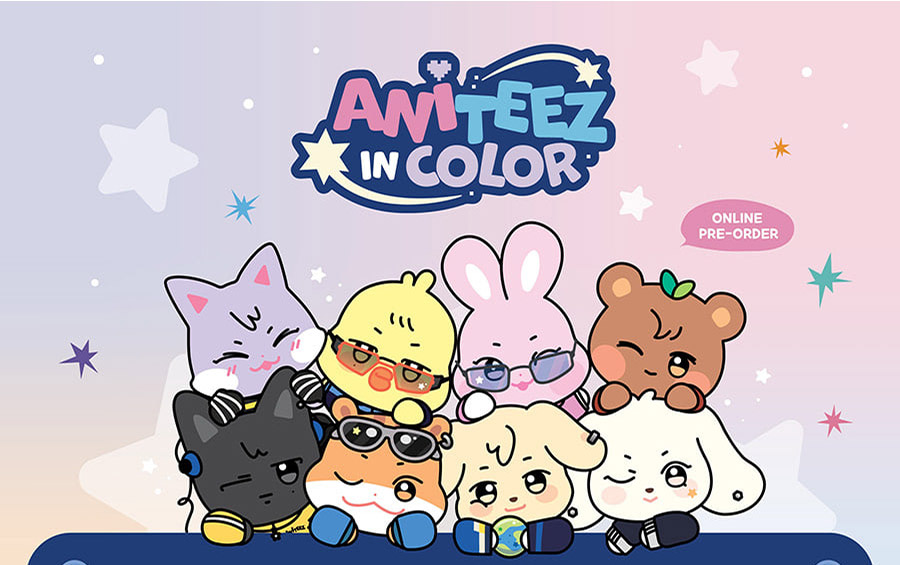 ATEEZ x ANITEEZ IN COLOR Goods - LINKABLE FACE KEYRING kpoptown.com